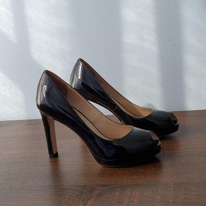 Via Spiga Black Patent Leather Pumps